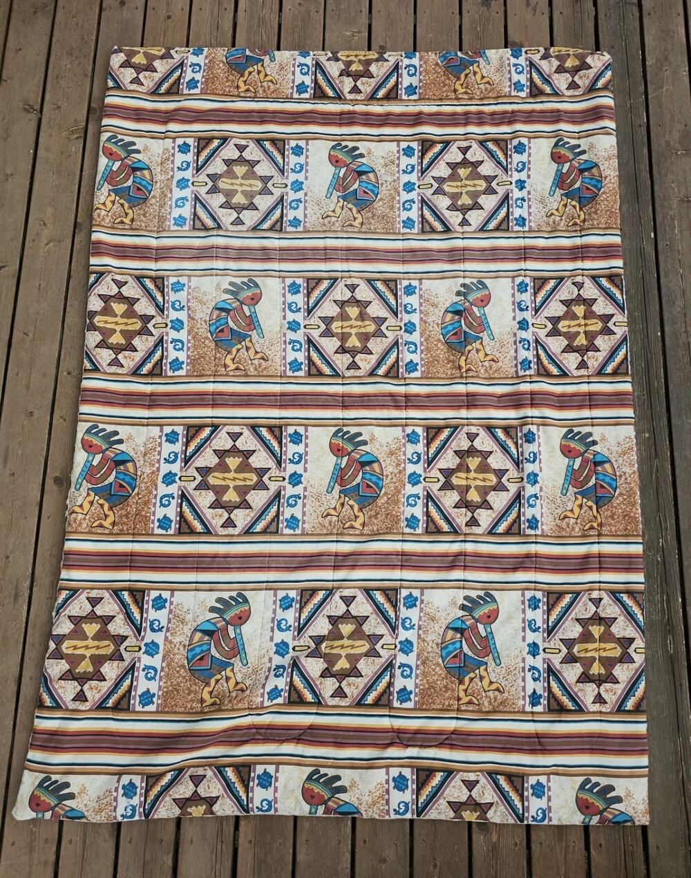 Kokopelli Aztec Comforter 87" x 60" (Twin or Twin XL) Southwestern